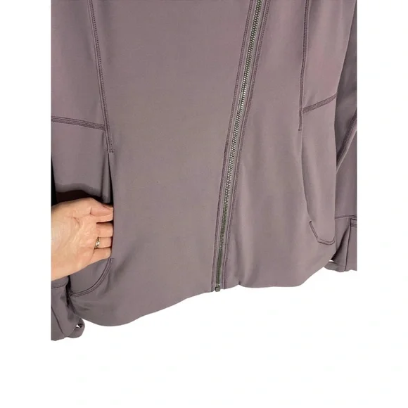 Lululemon Jacket Moonwalk Purple Gray Fitted Hoodie - Picture 3 of 16